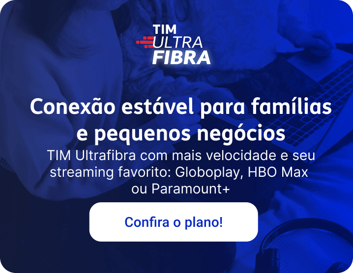 Conexão estável para famílias e pequenos negócios. TIM Ultrafibra 700 Mega: videochamadas, streaming e até 50 dispositivos conectados.
